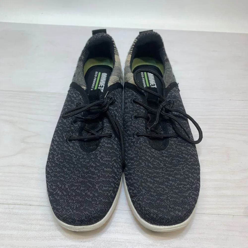 Minnetonka Men's Eco Anew Shoes‎ Size 13 Black Lace Up Comfort Sneakers